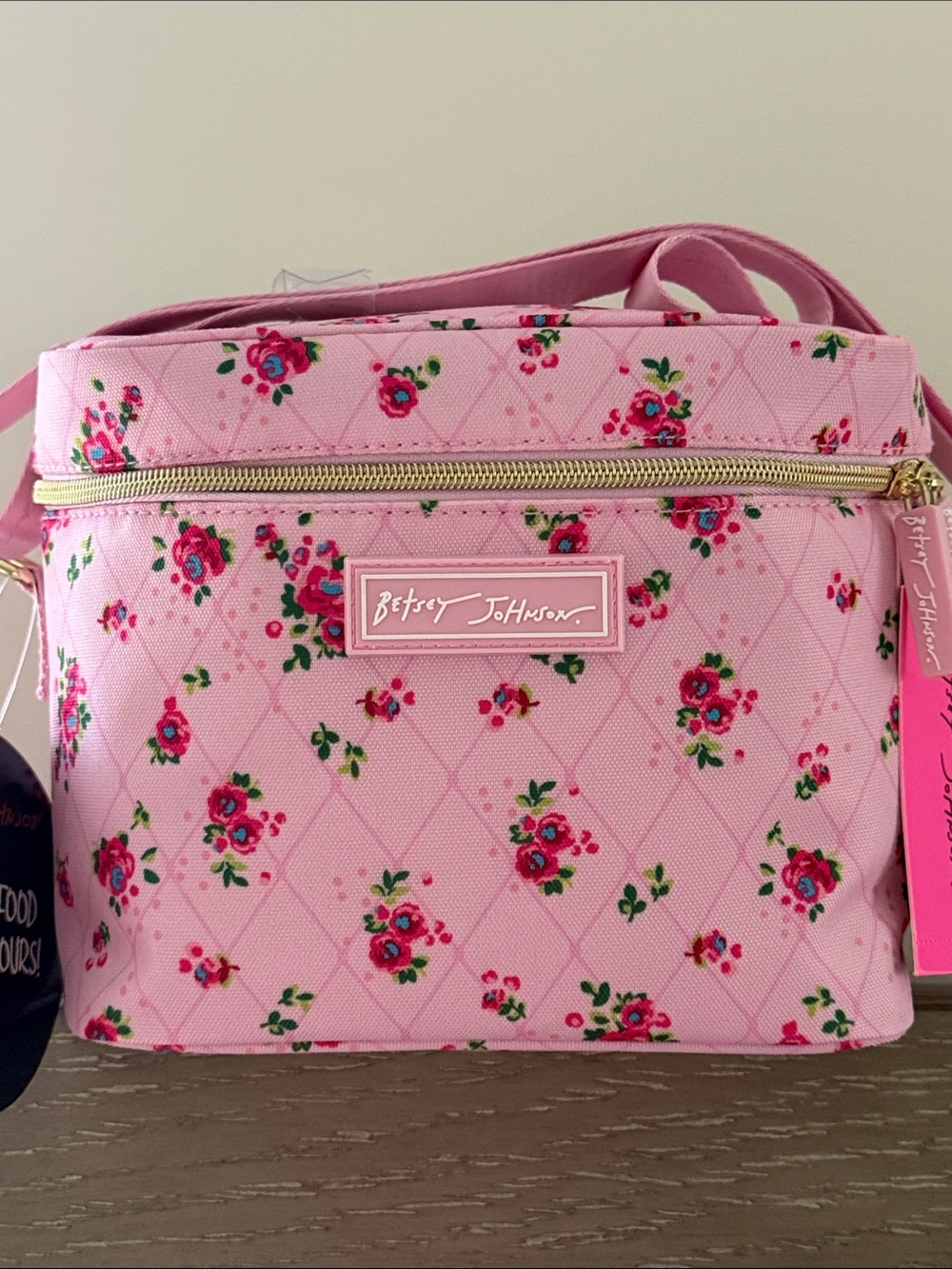 NEW Betsey Johnson Floral insulated Cooler Lunch tote Bag